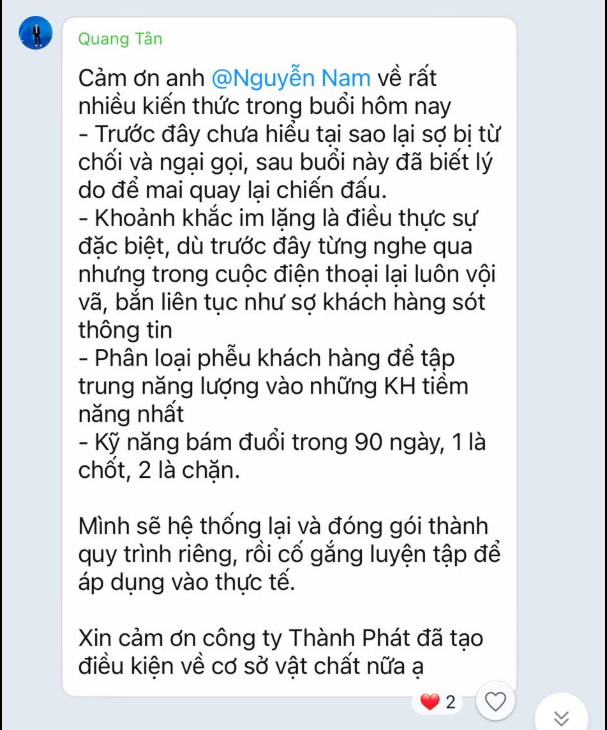 Kết quả học viên 3